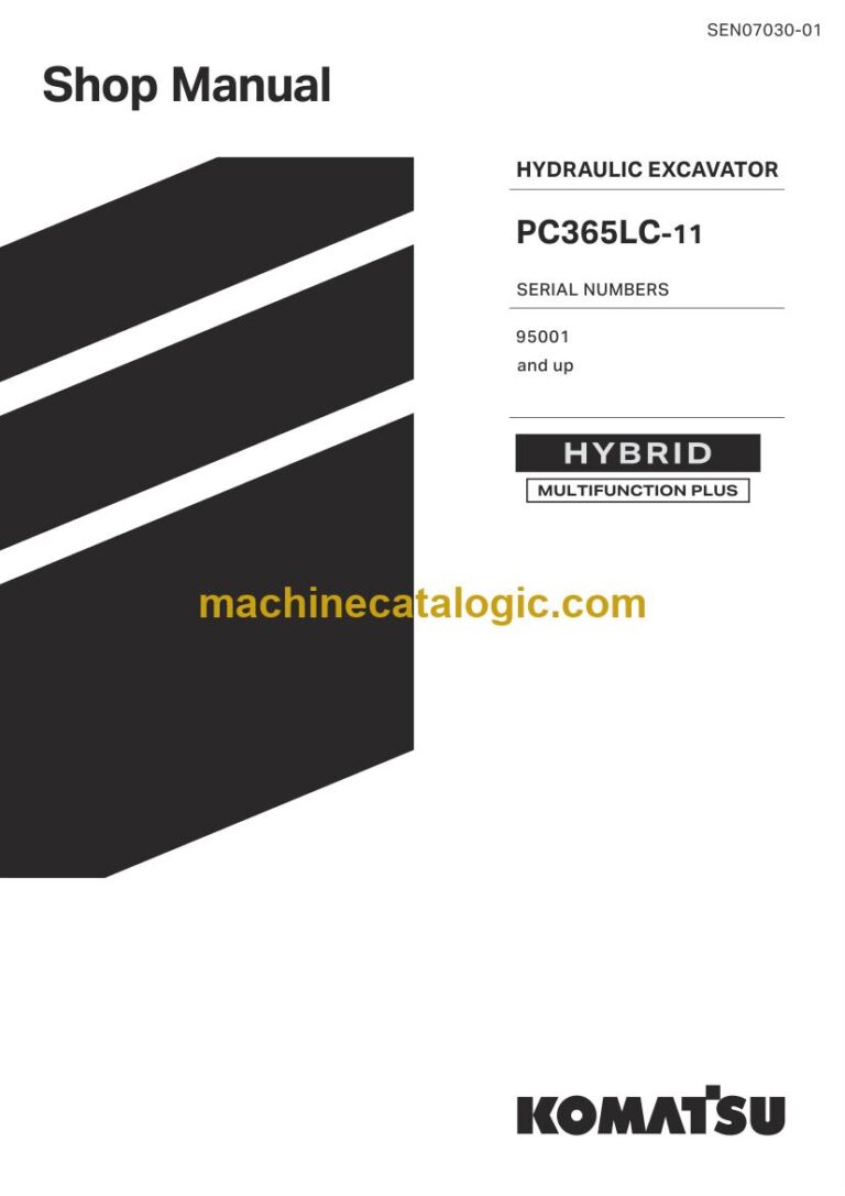 Komatsu PC365LC-11 Crawler Excavator Shop Manual (SEN07030-01)