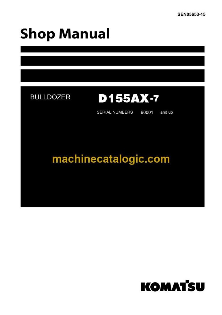 Komatsu D155AX-7 Crawler Dozer Shop Manual (SEN05653-15)