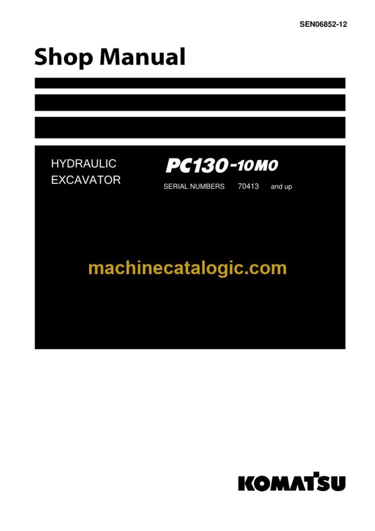 Komatsu PC130-10M0 Crawler Excavator Shop Manual (SEN06852-12)