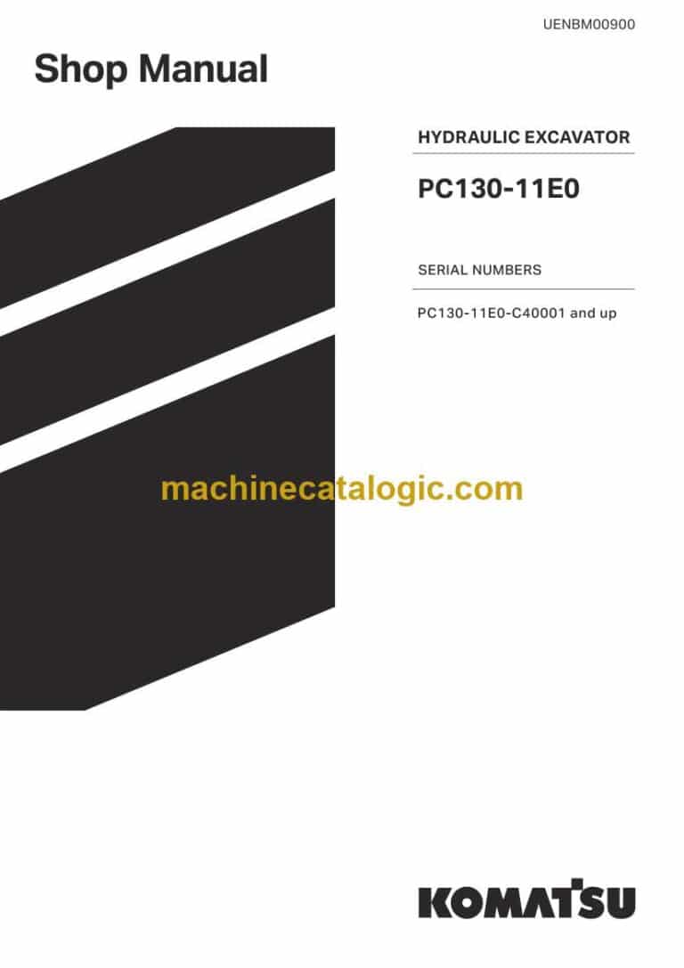 Komatsu PC130-11E0 Crawler Excavator Shop Manual (UENBM00900)
