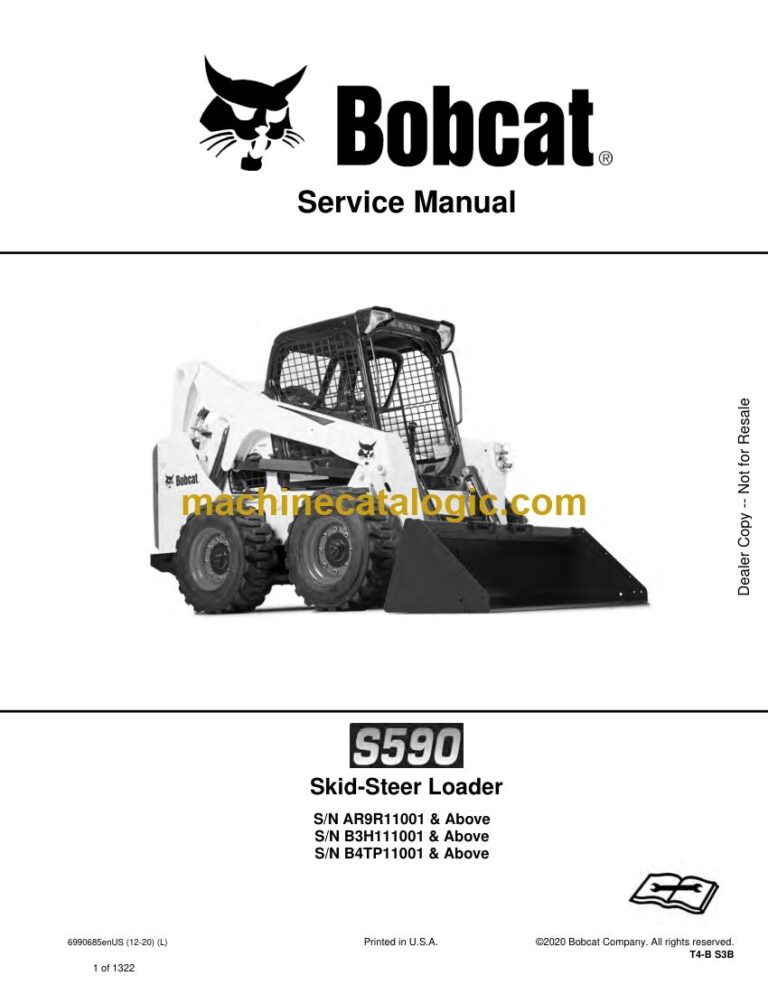 Bobcat S590 Loader Service Manual (SN AR9R11001-AR9R99999)