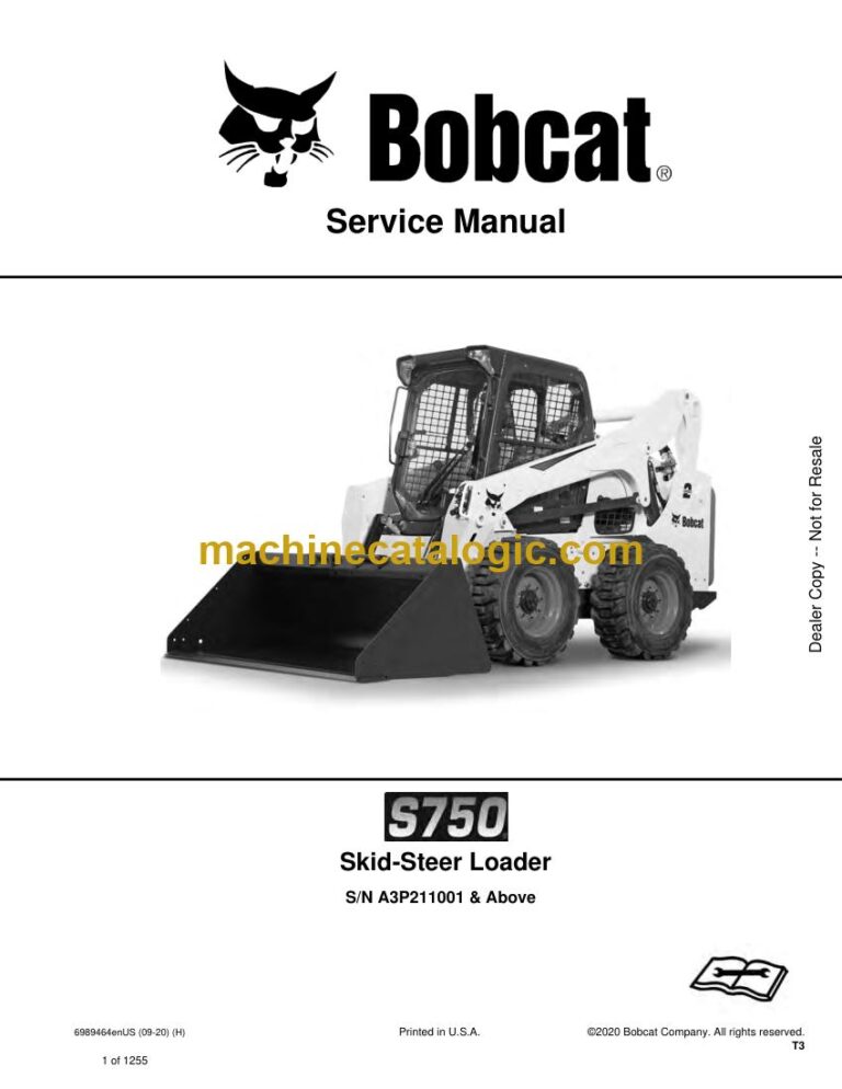 Bobcat S750 Loader Service Manual (SN A3P211001-A3P299999)