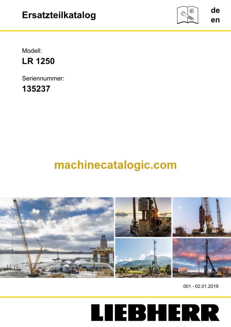 Liebherr LR 1250 Crawler Crane Spare Parts Catalogue (ETK-001)