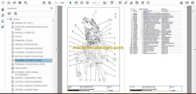 Liebherr LRT 1100-2.1 Rough Terrain Crane Spare Parts Catalogue (SN 044843) preview