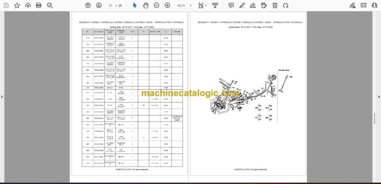 Kubota BF300 Front Loader Parts Manual (BKIDK0017)