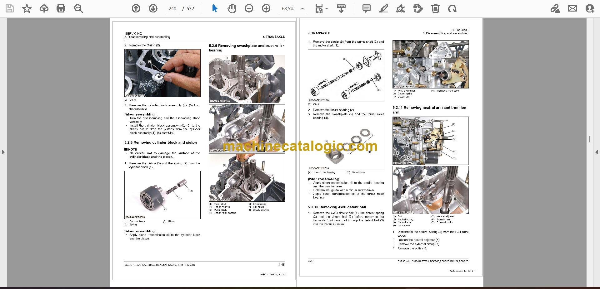 Kubota RCK54 Rotary Mower Workshop Manual