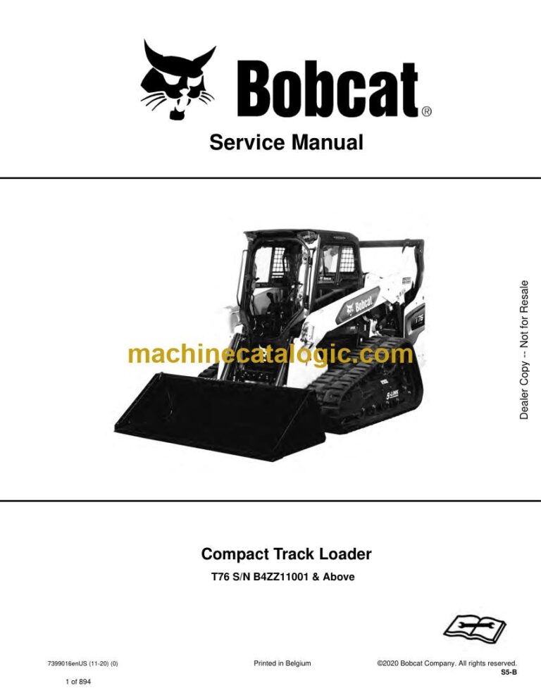 Bobcat T76 Loader Service Manual (SN B4ZZ11001-B4ZZ99999)