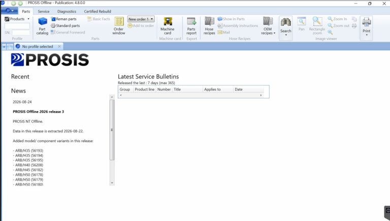 VOLVO PROSIS 2026 Service & Parts