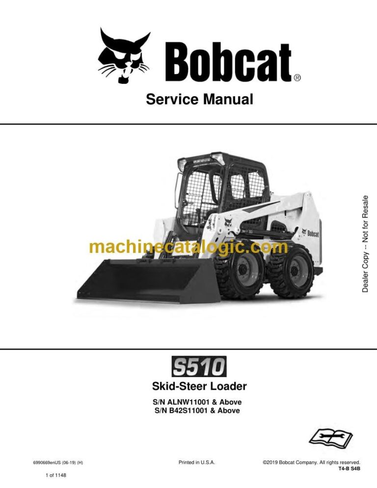 Bobcat S510 Loader Service Manual (SN B42S11001-B42S99999)