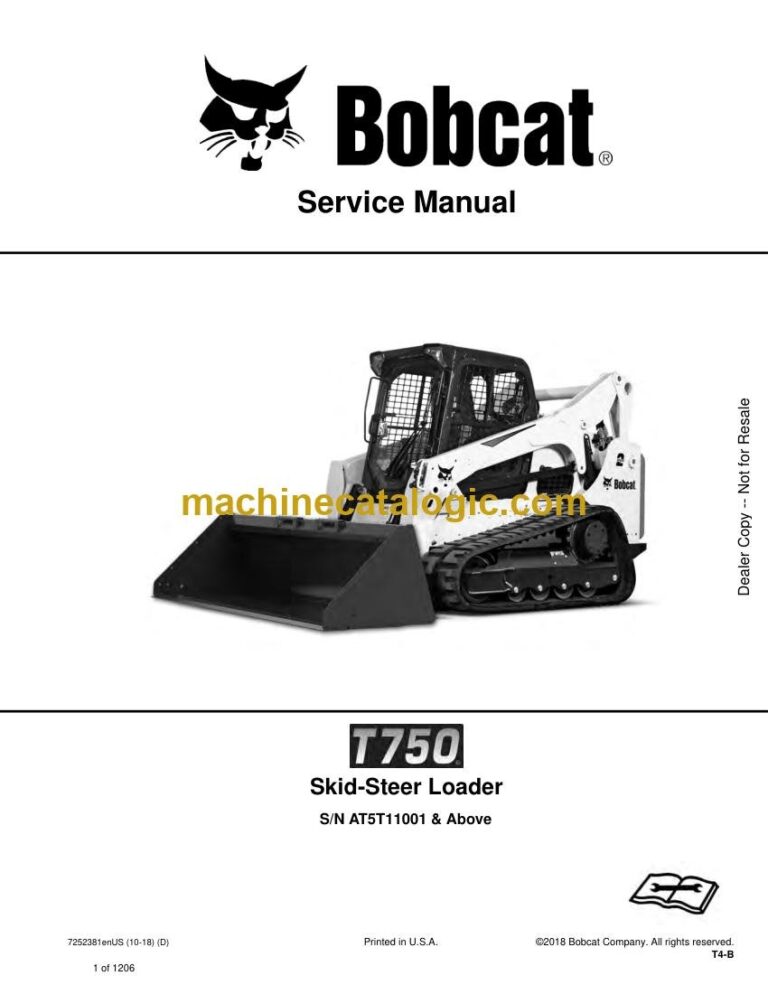 Bobcat T750 Loader Service Manual (SN AT5T11001-AT5T99999)