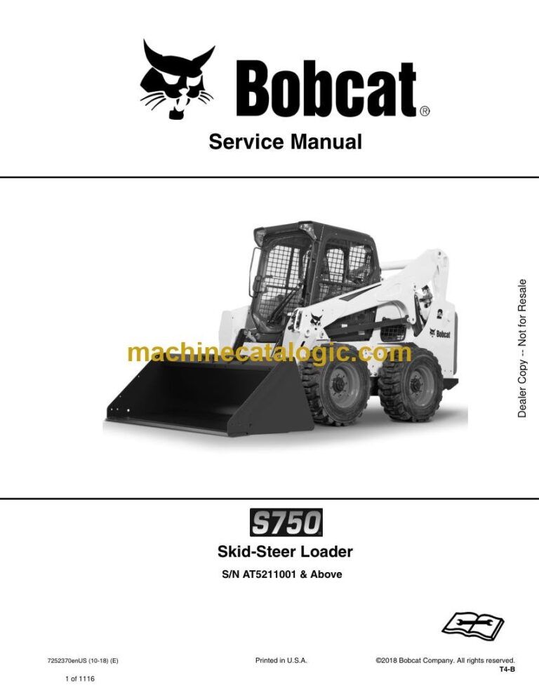 Bobcat S750 Loader Service Manual (SN AT5211001-AT5299999)