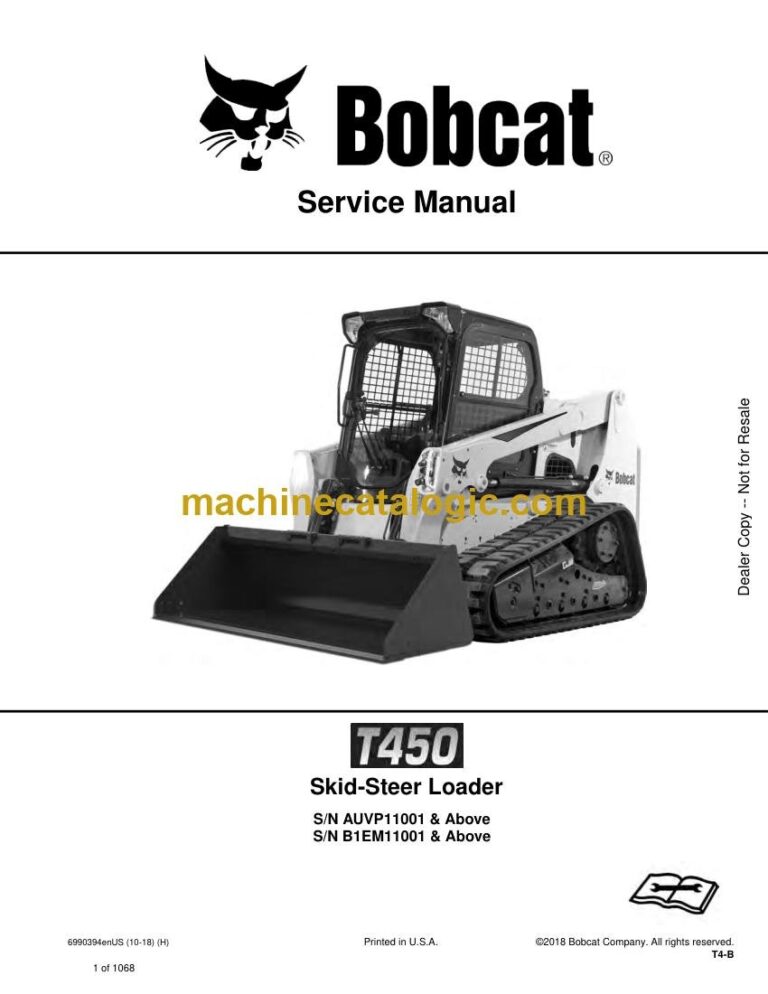 Bobcat T450 Loader Service Manual (SN B1EM11001-B1EM99999)