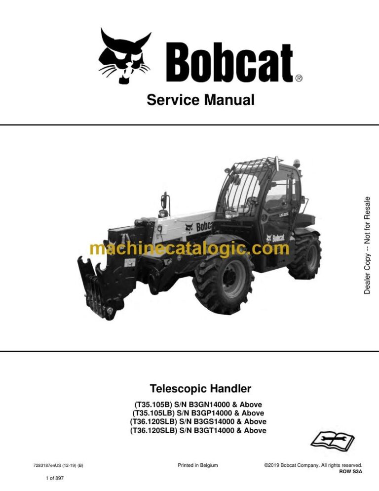 Bobcat T35105B VersaHANDLER® TTC, Telescopic Handler Service Manual (SN B3GN14000-B3GN99999)