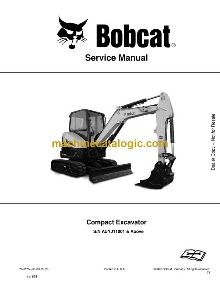 Bobcat E32i Excavator Service Manual (SN AUYJ11001-AUYJ99999)