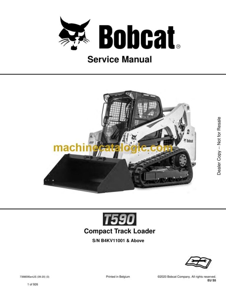 Bobcat T590 Loader Service Manual (SN B4KV11001-B4KV99999)