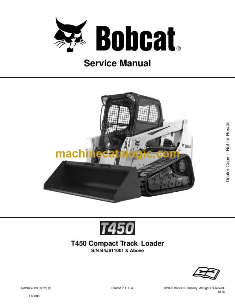 Bobcat T450 Loader Service Manual (SN B4J611001-B4J699999)
