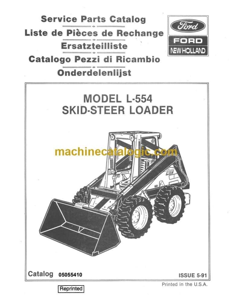 New Holland L-554 Skid-Steer Loader Service Parts Catalog (05055410)