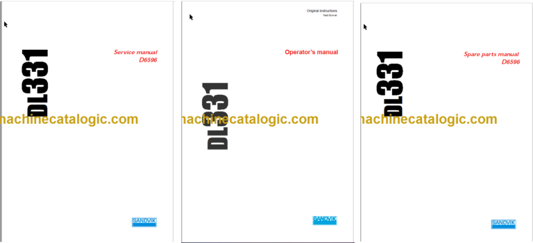 Sandvik DL331 Underground Drill Rig Full Documents (Service, Operator, Schematics Manual and Parts Catalog) [D6596]