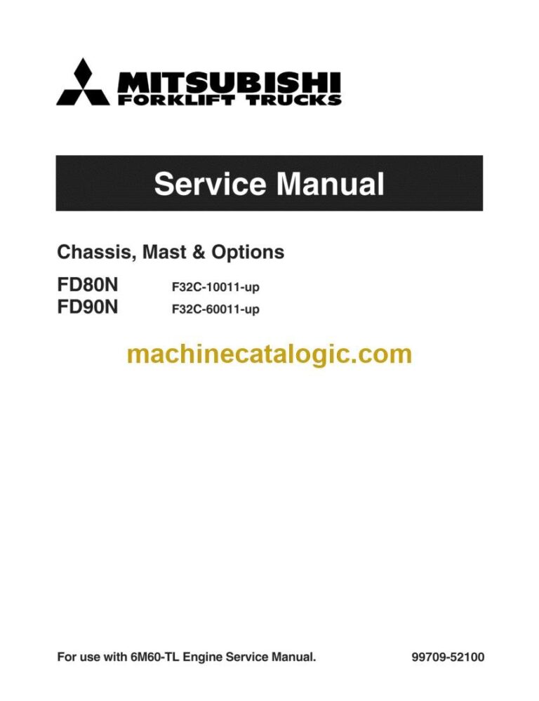 Mitsubishi FD80N Forklift Service Manual (99709-52100)
