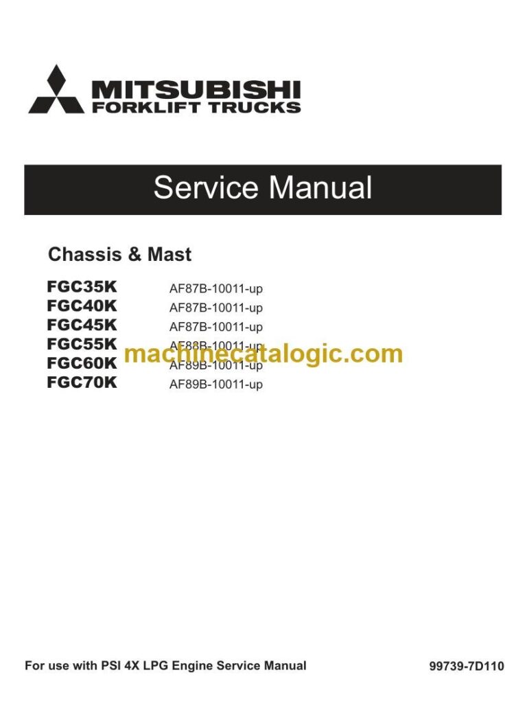 Mitsubishi FGC45K Forklift Service Manual (99739-7D110)