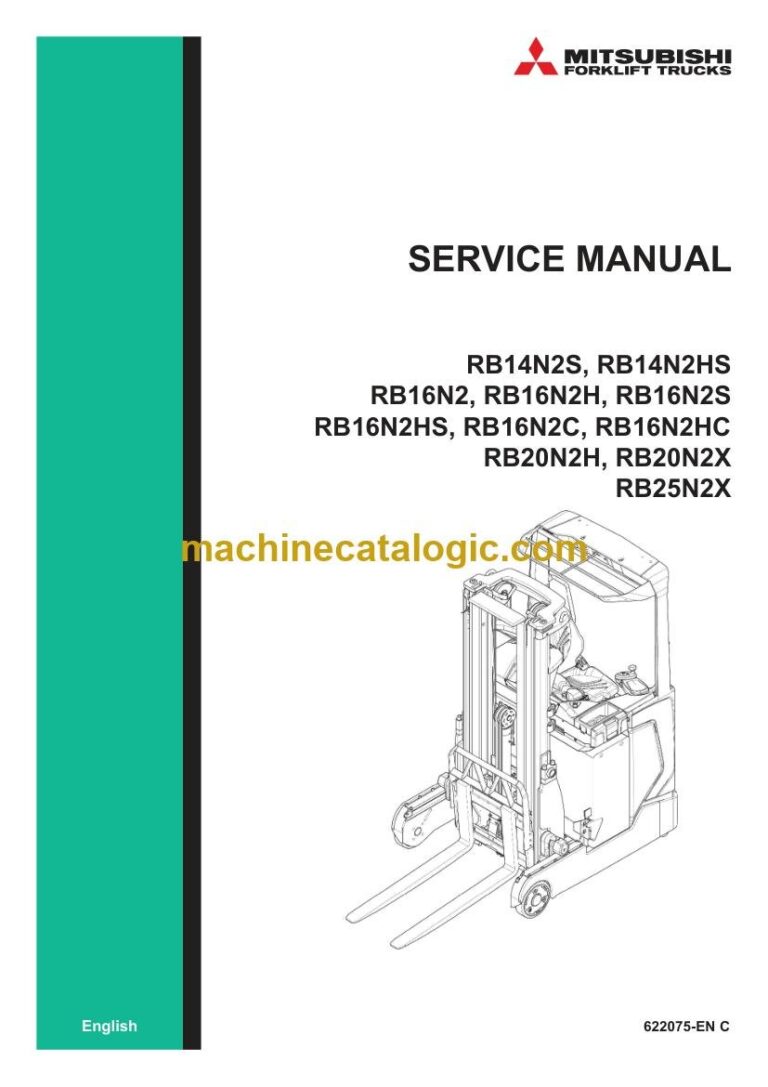 Mitsubishi RB20N2H Reach Truck Service Manual (622075-EN-C)