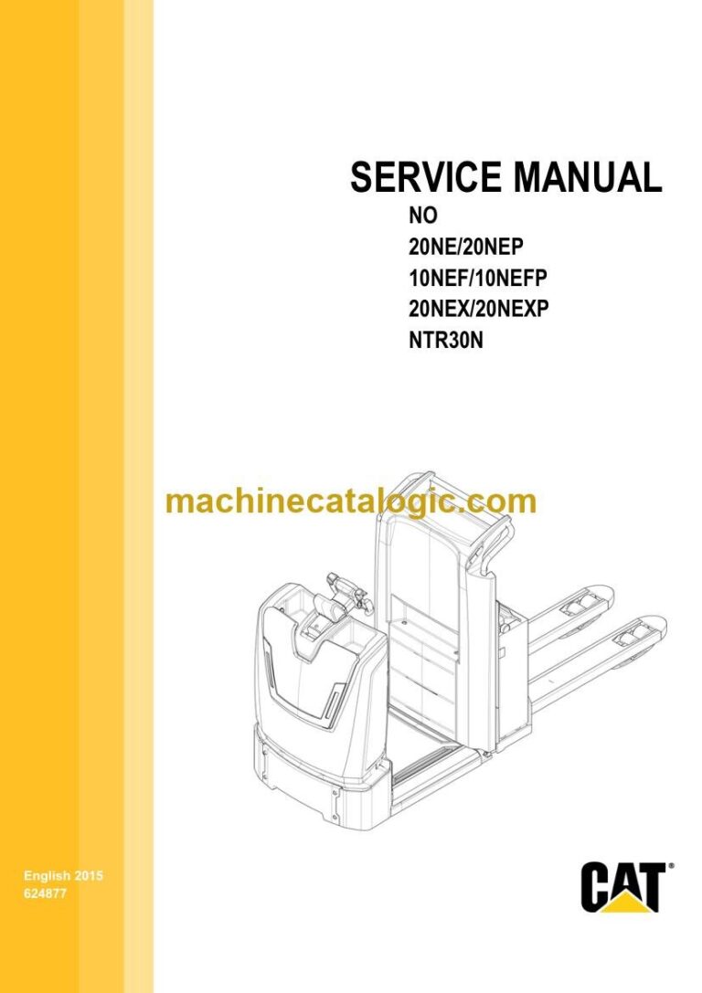 Caterpillar NO20NEP Order Picker Service and Operator Manual (624877)