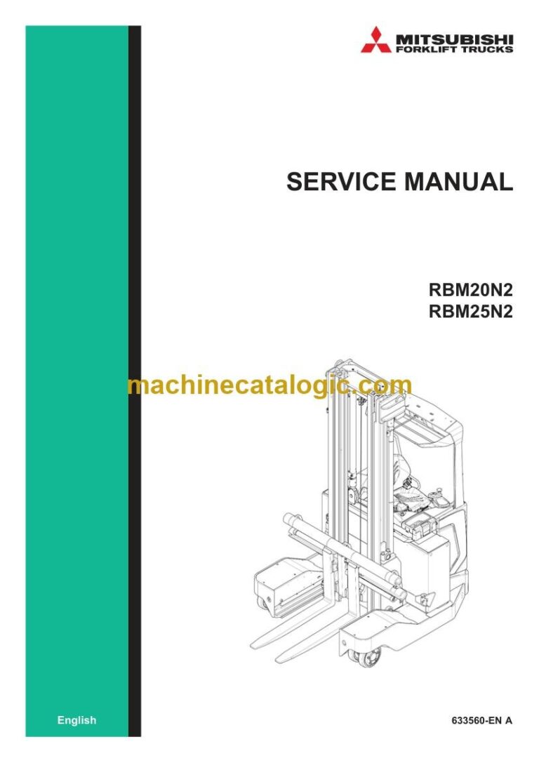 Mitsubishi RBM20N2 Reach Truck Service Manual (633560-EN-A)