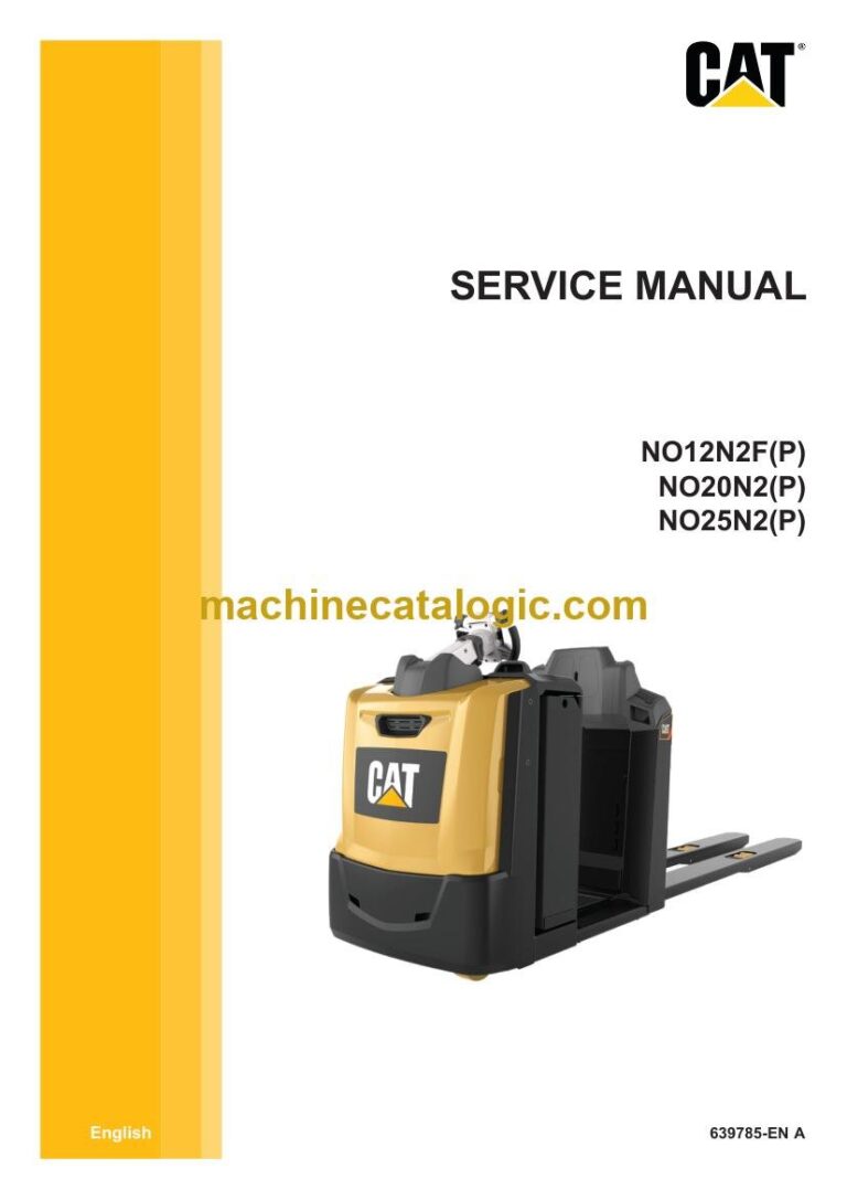 Caterpillar NO25N2 Order Picker Service, Operator and Schematic Manual (639785-EN-A)