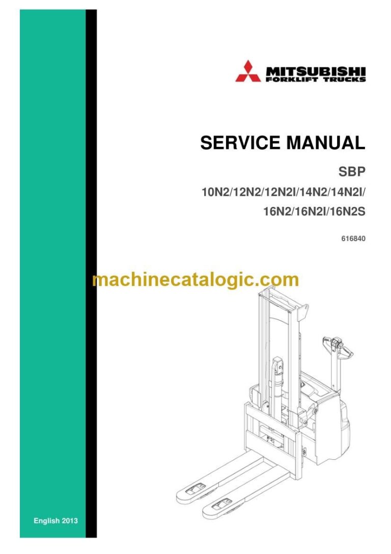 Mitsubishi SBP14N2I Stacker Service Manual (616840-B)