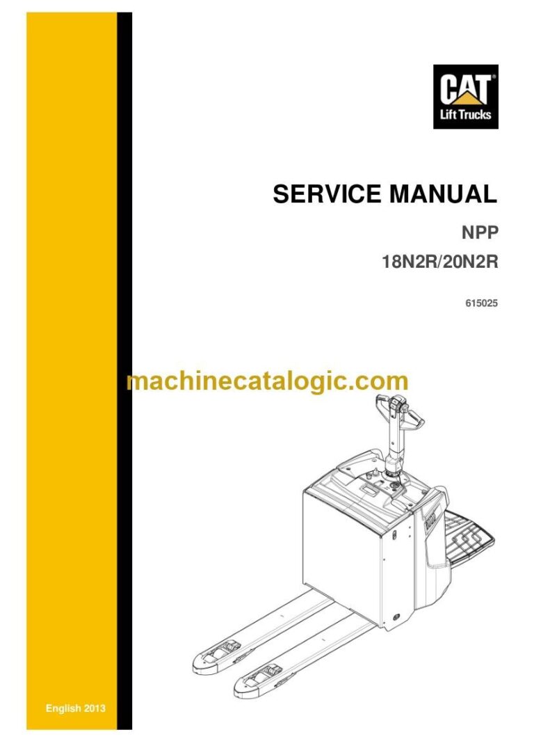Caterpillar NPP20N2R Pallet Truck Service, Operator and Schematic Manual (615025)