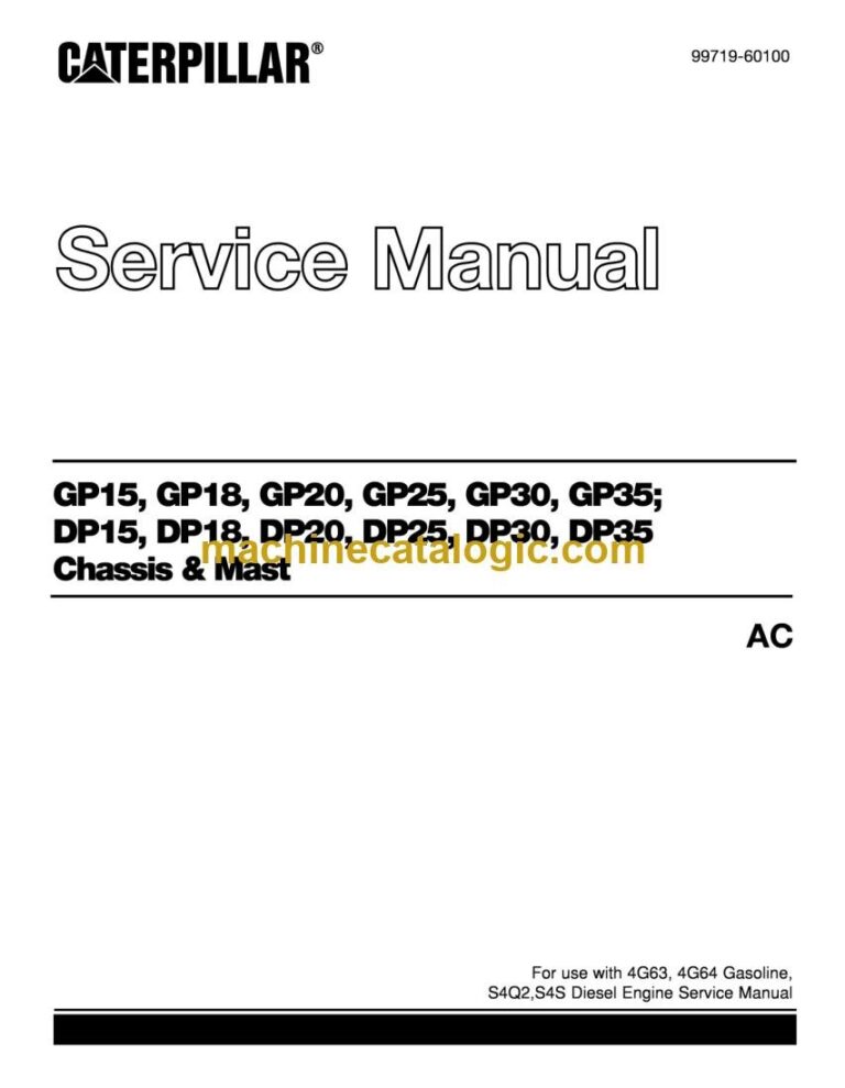 Caterpillar DP25 FC Forklift Service Manual (99719-60100)