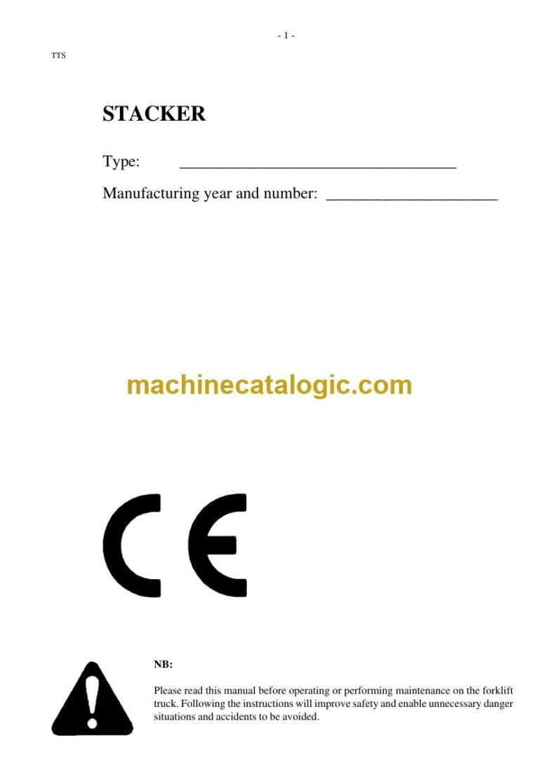 Caterpillar NS2000R Stacker Operator Manual (WHOMM0005)
