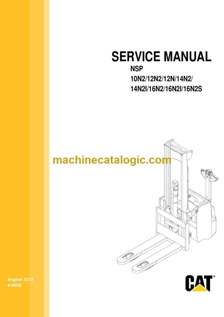 Caterpillar NSP10N2 Stacker Service and Operator Manual (616838)