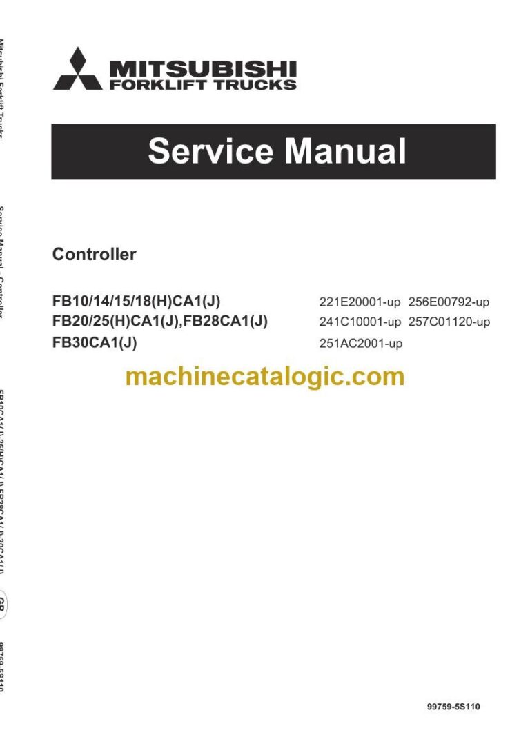 Mitsubishi FB18HCA1 Forklift Service Manual (99759-5S110)