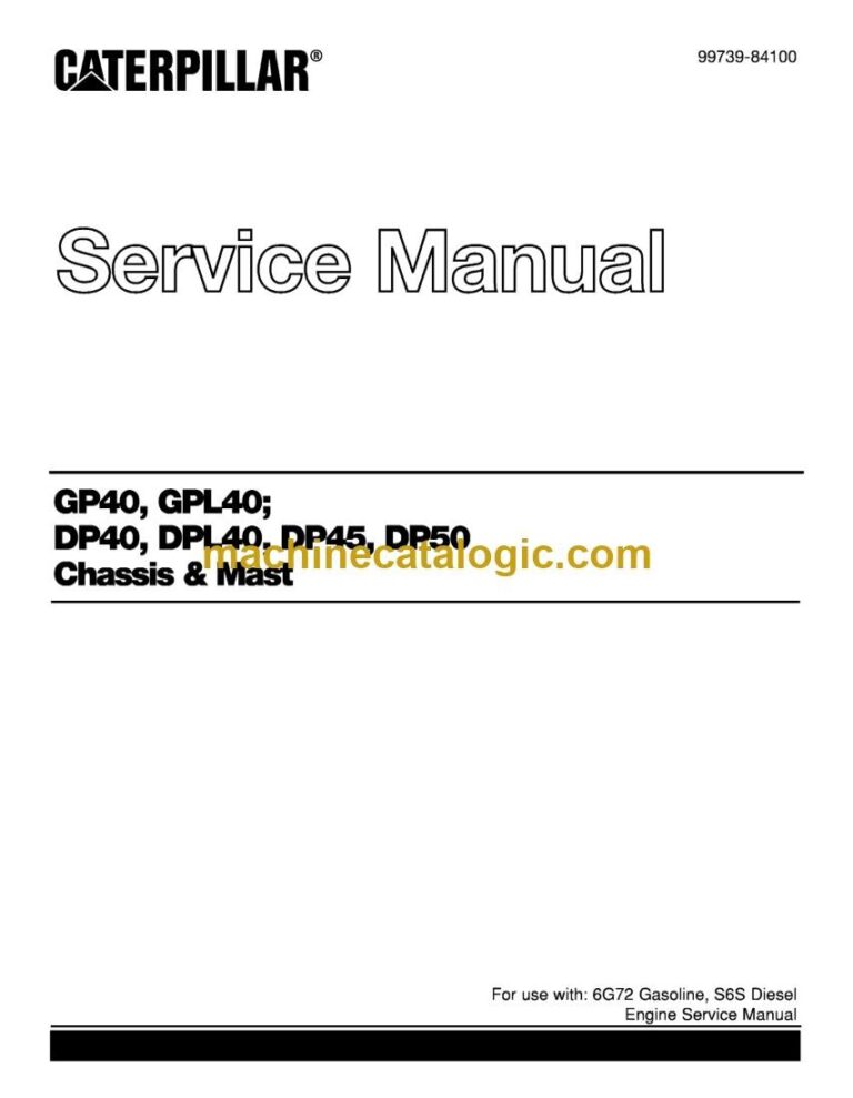 Caterpillar DP50 Forklift Service Manual (99739-84100)