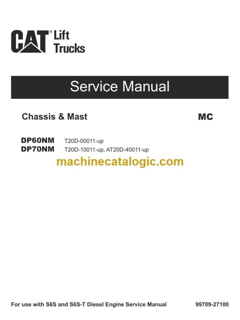 Caterpillar DP60NM Forklift Service Manual (99709-27100)
