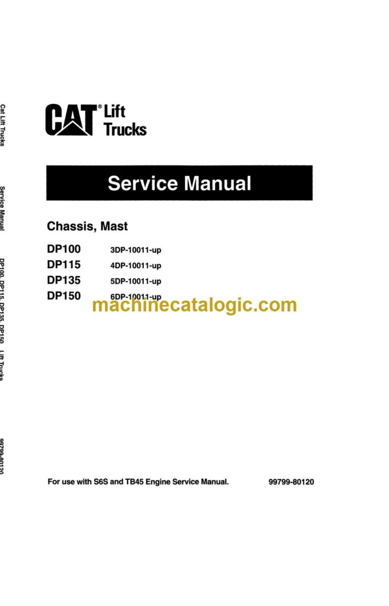 Caterpillar DP135 Forklift Service and Schematic Manual (99799-80120)