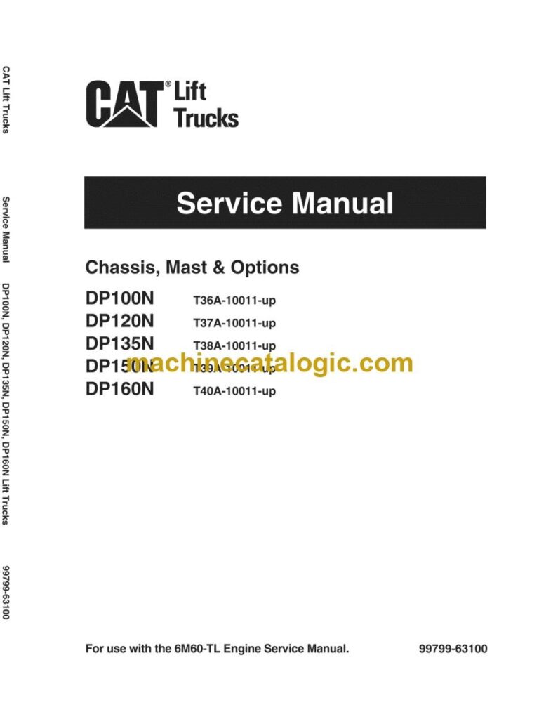Caterpillar DP160N Forklift Service Manual (99799-63100)