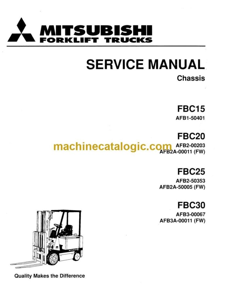Mitsubishi FBC25 Forklift Service Manual (99719-74100)