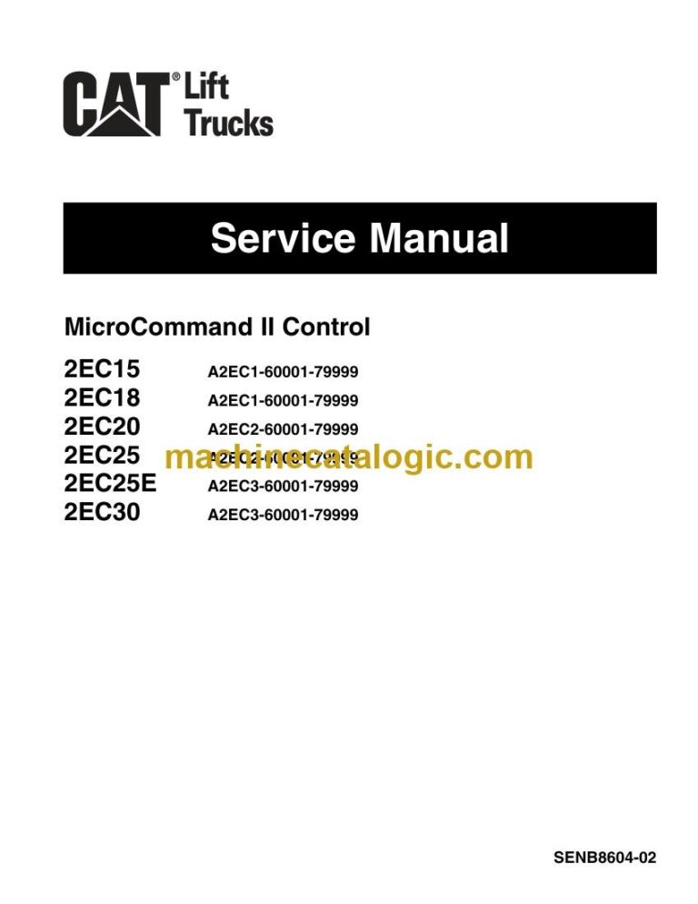 Caterpillar 2EC1836-48V Forklift Service Manual (SENB8604-02)