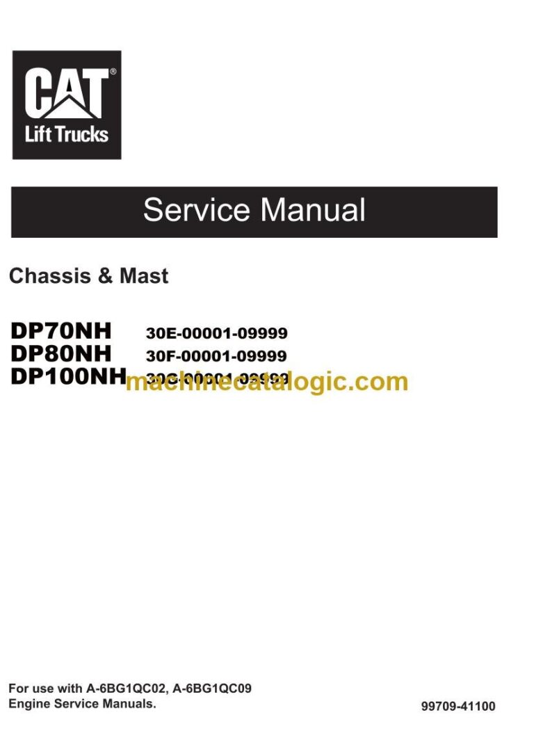 Caterpillar DP70NH Forklift Service Manual (99709-41100)