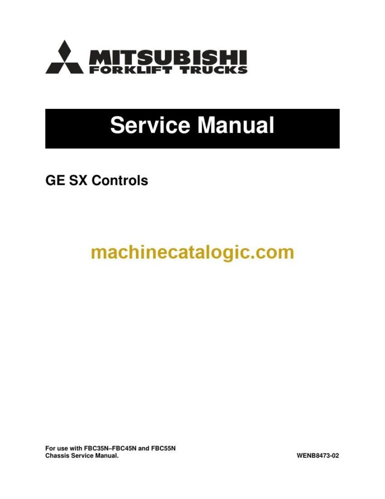 Mitsubishi FBC35N Forklift Service Manual (WENB8473-02)