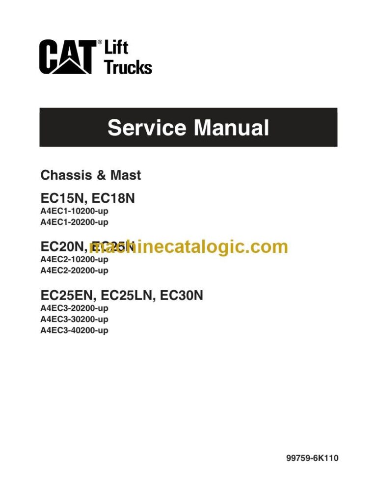 Caterpillar EC18N Forklift Service Manual (99759-6K110)