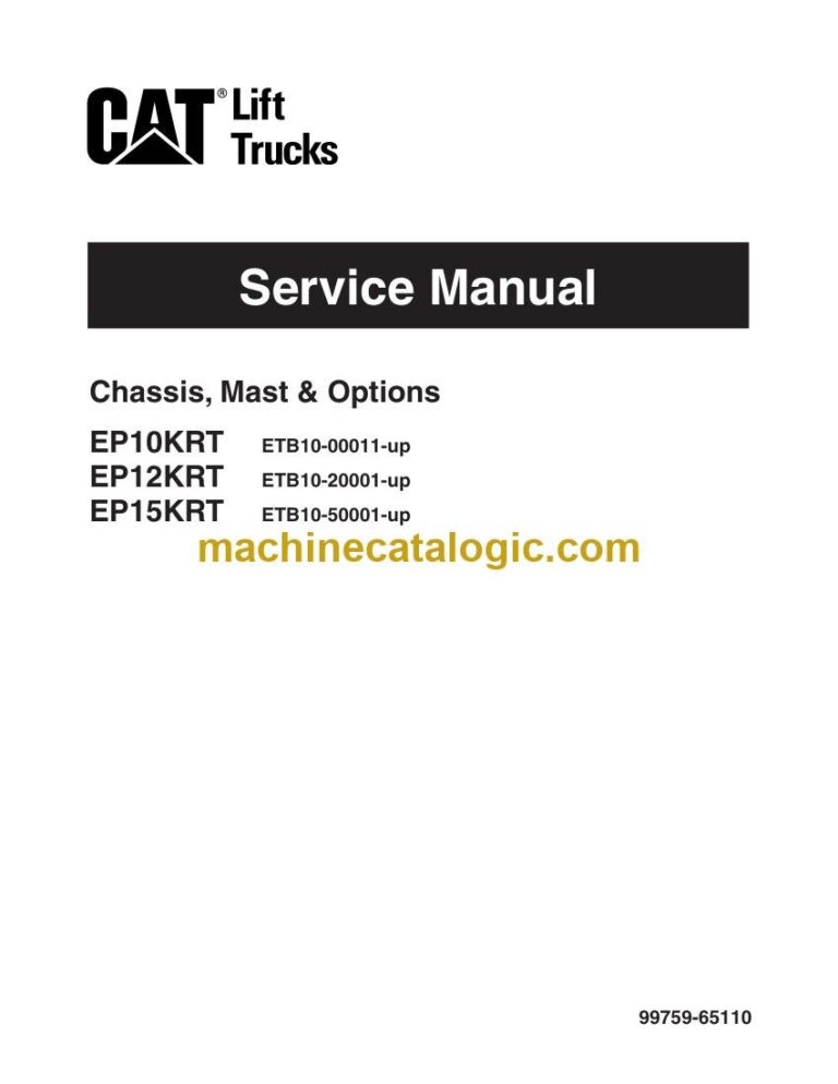 Caterpillar EP15KRT Forklift Service Manual (99759-65110)