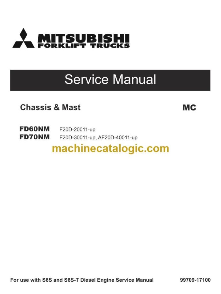 Mitsubishi FD60NMS Forklift Service Manual (99709-17100)