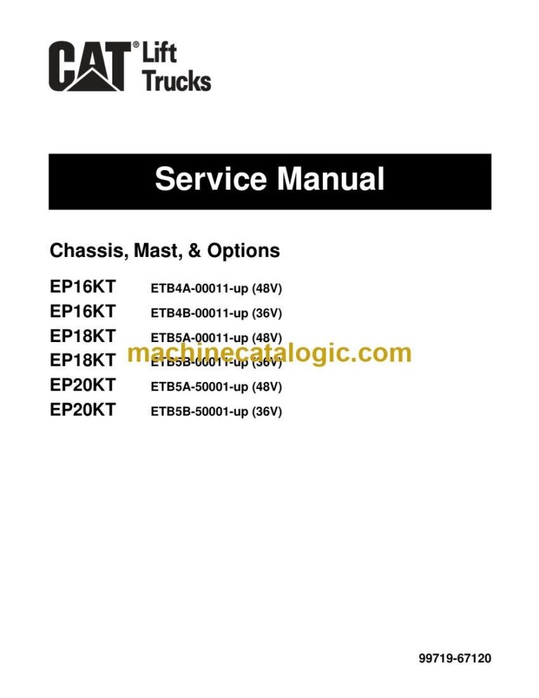 Caterpillar EP16KT Forklift Service and Schematic Manual (99719-67120)