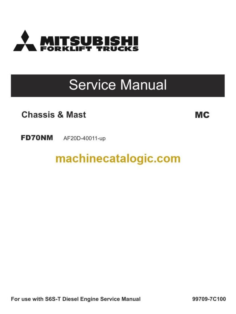Mitsubishi FD70NM Forklift Service Manual (99709-7C100)