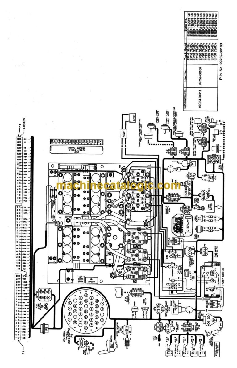 Caterpillar EP18 36-48V MCIII Forklift Electrical Schematic (99759-60100)
