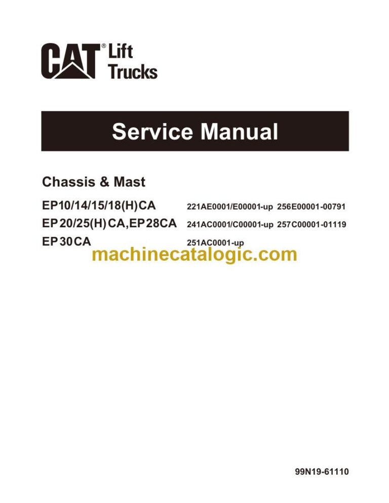 Caterpillar EP20CA Forklift Service Manual (99N19-61110)