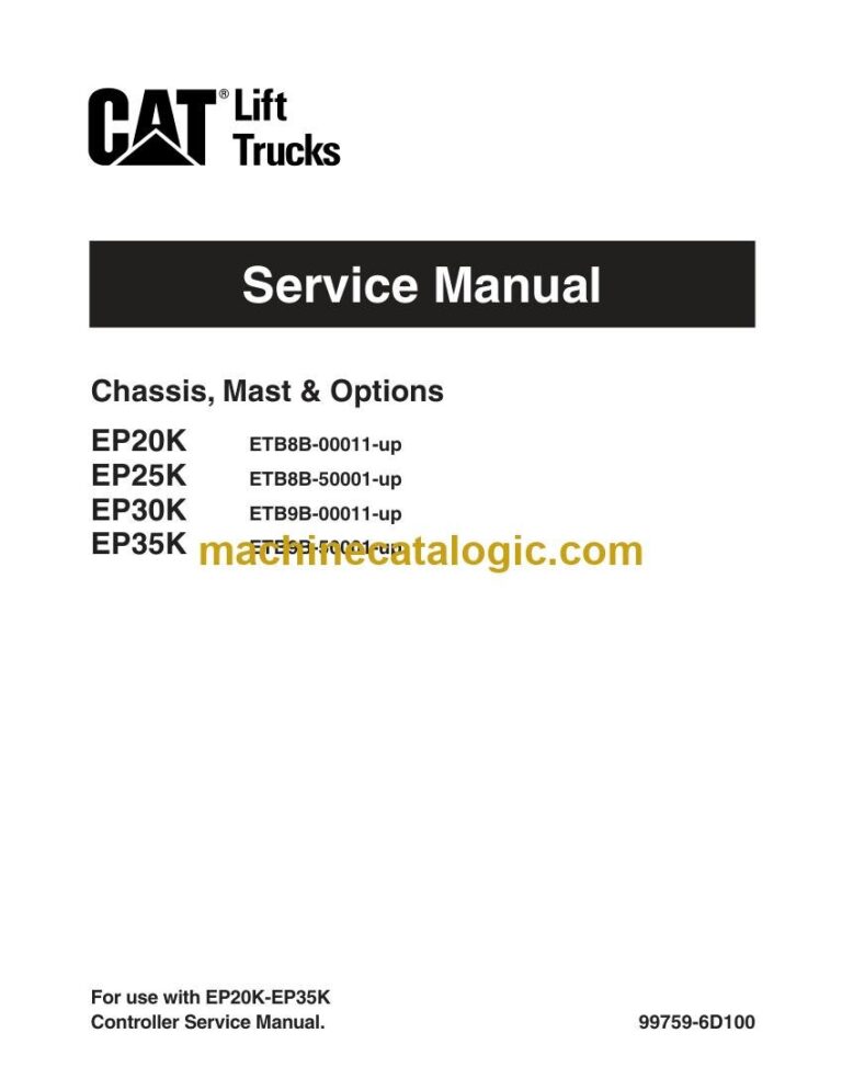 Caterpillar EP25K Forklift Service Manual (99759-6D100)